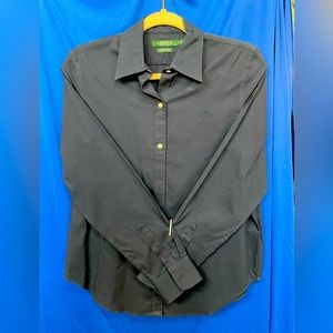 Ralph Lauren bottom down shirt, navy blue, xs